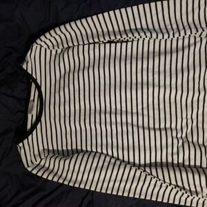 Black and White Striped Top